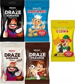 Gumy do żucia, lizaki, dropsy - Skawa Cukierki Draże mix 5 smaków: KORSARZE BIAŁE CZARNE MARYNARZE CLOWN PIŁKARZE | Zestaw - miniaturka - grafika 1