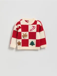 Reserved - Świąteczny sweter z aplikacją - wielobarwny - Bluzy dla dziewczynek - miniaturka - grafika 1