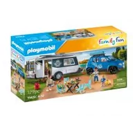Klocki - Family & Fun Samochód z przyczepą kempingową 71423 - miniaturka - grafika 1