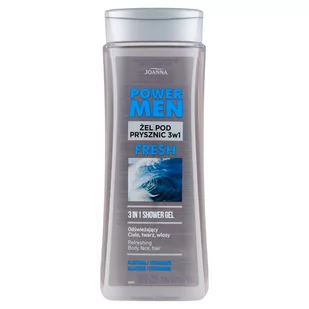 Joanna Power Men Szampon-żel pod prysznic 3w1 300ml - Żele pod prysznic dla mężczyzn - miniaturka - grafika 3