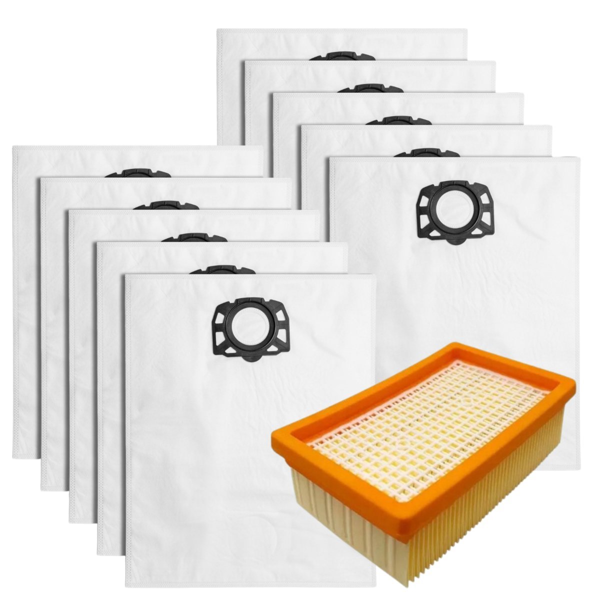 10X WORKI DO ODKURZACZA KARCHER WD4 WD5 WD6 + FILTR HEPA PREMIUM MV4 MV5 M6