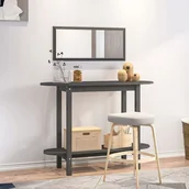 Stoliki dla dzieci - Stolik konsolowy, szary, 110x40x80 cm, lite drewno - miniaturka - grafika 1