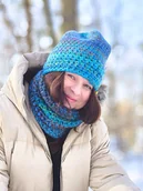 Czapki damskie - Komplet czapka i komin CRAZYCOLOR leśne szepty - miniaturka - grafika 1