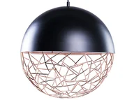 Lampy sufitowe - Beliani Lampa wisząca Lampa wisząca metalowa czarna PADMA - miniaturka - grafika 1