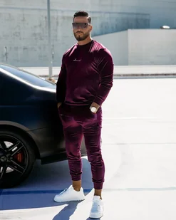 Komplet męski OLAVOGA HEYDAY 2024 śliwka XL - Fashionplace - Dresy męskie - miniaturka - grafika 1