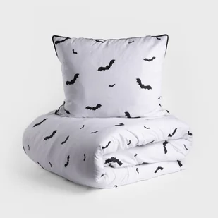 HOMLA GHOST TOWN Pościel bawełniana z lamówką w nietoperze 140x200 + 1*70x80 cm - Pościel - miniaturka - grafika 1