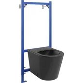 Stelaże i zestawy podtynkowe do WC - Mexen zestaw podtynkowy bidetowy stelaż Fenix B z bidetem Rico, czarny mat - miniaturka - grafika 1