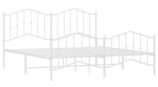 Białe rustykalne łóżko metalowe 200x200 cm W6-E26 - Łóżka Białe rustykalne łóżko metalowe 200x200 cm W6-E26 - Łóżka - miniaturka - grafika 1