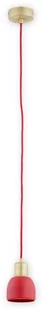 Lemir Piu lampa wisząca 1-punktowa patyna/czerwona O2801 W1 PAT + CZE - Lampy sufitowe - miniaturka - grafika 1