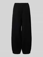 Spodnie sportowe damskie - Spodnie dresowe o kroju barrel fit z mieszanki bawełny model ‘LEVISA’ - miniaturka - grafika 1