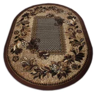 Dywany - Brązowy Owalny Dywan W Kwiaty L2-D68 - miniaturka - grafika 1