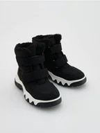 Buty dla chłopców - Reserved - Botki z wysoką cholewką - czarny - miniaturka - grafika 1