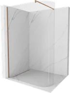 Ścianki i drzwi prysznicowe - Mexen Kioto ścianka prysznicowa zaokrąglona Walk-in 100 x 200 cm, transparent 8 mm, miedź szczotkowana - 800-100-101-65-06 - miniaturka - grafika 1