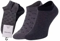 Skarpetki męskie - CALVIN KLEIN SKARPETKI STOPKI MĘSKIE 2 PARY GRAY/GRAPHITE 701218715 002 - Rozmiar: 39-42 - miniaturka - grafika 1