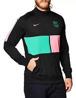Kurtki męskie - Nike Męska kurtka sportowa FCB M NK I96 ANTHM TRK JKT CL, czarna/różowa wiązka/nowa zielona/(różowa wiązka) (bez przędzy - 3.), S - grafika 1