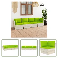 Sofy ogrodowe - The Living Store sofa ogrodowa z palet 4-osobowa z poduszkami drewno świerkowe - miniaturka - grafika 1