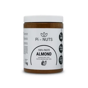 Pi-nuts Pasta z prażonych migdałów 100% 1kg - Słodkie kremy i masła - miniaturka - grafika 1