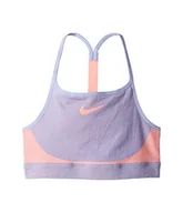 Biustonosze - Nike Dziewczęcy G NK SEAMLESS sportowy biustonosz Twilight Pulse Glow/Lava, S - miniaturka - grafika 1