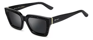 Jimmy Choo MEGS/S Okulary Przeciwsłoneczne Black/Grey 51/21/145 donna - Okulary przeciwsłoneczne - miniaturka - grafika 1