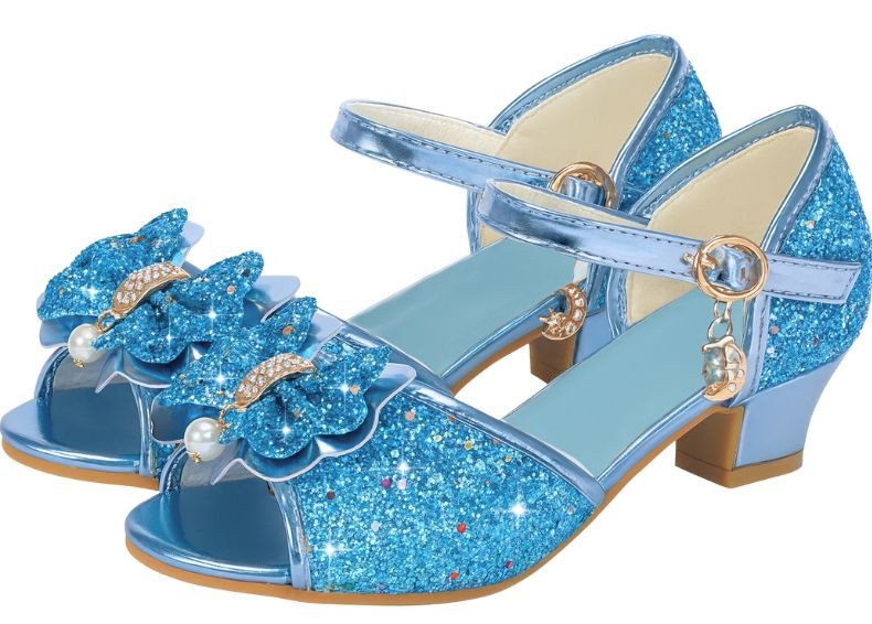 Błyszczące Pantofelki Sandałki Buciki Dla Dziewczynki 27 Na Bal Niebieskie