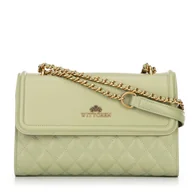 Torebki damskie - Damska listonoszka ze skóry naturalnej w pikowanie zielona - miniaturka - grafika 1