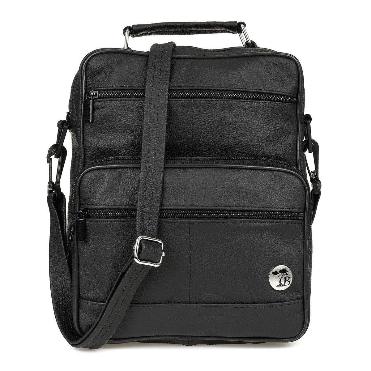 Męska duża torba skórzana czarna Beltimore G20 czarny