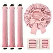 Wałki do włosów - TEMU Ellitina Zestaw do Loków Bez Użycia Ciepła, 4 szt. - Nocna Rolka i Satynowa Czepki Włosy bez Puszenia się na Wiosnę/, do Stylizacji w Domu dla - miniaturka - grafika 1