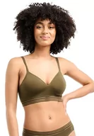 Biustonosze - Miękki banknot, biustonosz bez fiszbinów, Zen Light 56LAF80, zielony wiór, 34-36, damski, Buk - miniaturka - grafika 1