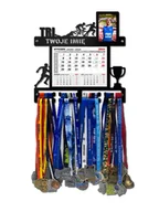 Kalendarze - Wieszak na medale TRI MAN z kalendarzem i ramką na zdjęcie twoje imię dowolny tekst 413.1 - miniaturka - grafika 1