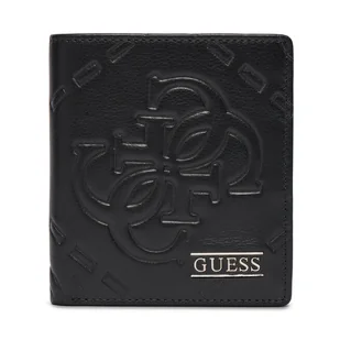 Duży Portfel Męski Guess SMBOMG LEA22 Czarny - Portfele - miniaturka - grafika 1
