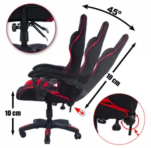 Fotel obrotowy gamingowy HERO POKER ST GREY ALCANTARA - Fotele gamingowe - miniaturka - grafika 8