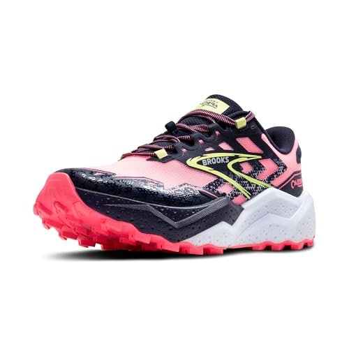 Brooks Caldera 7 damskie trampki, 40 EU, Różowy Peacoat Sunny Lime, 42.5 EU