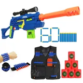 Zabawki militarne - Buzz Bee Ultra-Tek - Snajperka Master Tek + kamizelka + 50 strzałek + cele + opaska - miniaturka - grafika 1