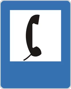 Znak drogowy informacyjny D-24 Telefon - Wyposażenie miejsc publicznych - miniaturka - grafika 1