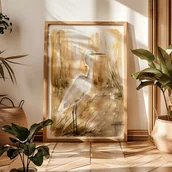 Obrazy i zdjęcia - Czapla biała akwarela oryginał - miniaturka - grafika 1