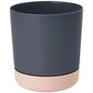 Donice - Doniczka SATINA DUO 13 antracyt + cielisty - miniaturka - grafika 1