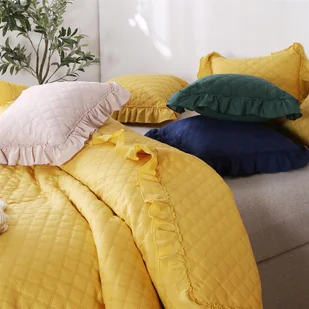 Narzuta 140 x 200 Pikowana Dwustronna Ruffy Muszt - Narzuty - miniaturka - grafika 7