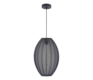Żyrandol na lince KAREI 1xE27/20W/230V śr. 30 cm czarne - Lampy sufitowe - miniaturka - grafika 1