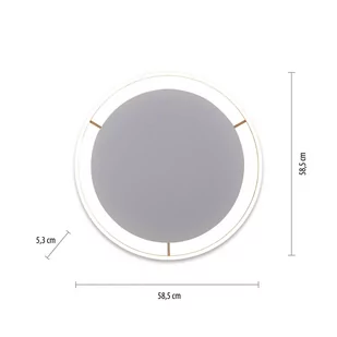 Paul Neuhaus Mosiężna lampa sufitowa 58 8 cm z 3-stopniową regulacją LED - Zlatan - Lampy sufitowe - miniaturka - grafika 3