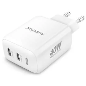 Ładowarka sieciowa Aligator Power Delivery 40W, 2xUSB-C (CHPD0023) Biała - Ładowarki do telefonów - miniaturka - grafika 1