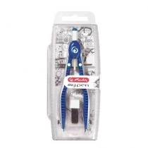 Herlitz Cyrkiel My.Pen niebiesko-biały - Przybory szkolne - miniaturka - grafika 1