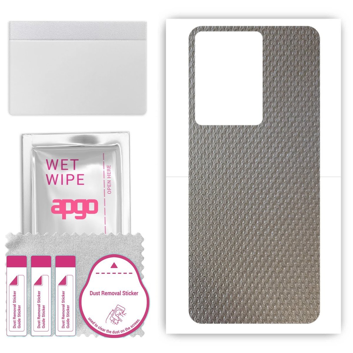 Folia naklejka skórka strukturalna na TYŁ do Vivo S16E - Aluminium krople - apgo SKINS