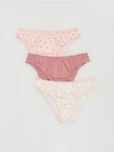 Majtki damskie - Reserved - Bawełniane majtki figi 3 pack - brudny róż - miniaturka - grafika 1