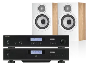 Rotel A11 Tribute (czarny) + CD11 Tribute (czarny) + 607 S3 (dąb) - Zestawy stereo - miniaturka - grafika 1