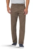 Spodenki męskie - Wrangler Authentics Męskie spodnie o prostym kroju z diagonalu, Duży brąz, 36W / 34L - miniaturka - grafika 1
