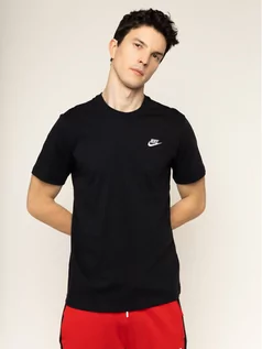 Koszulki męskie - Nike T-Shirt Sportswear Club AR4997 Czarny Standard Fit - grafika 1