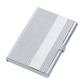 Portfele - Elegancki Metalowy Wizytownik Dan Barmore Linear - miniaturka - grafika 1