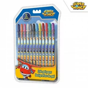 Zestaw długopisów żelowych 12 kol Super Wings - Przybory szkolne - miniaturka - grafika 1