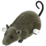 Figurki dla dzieci - MYSZ FLOKOWANA NAKRĘCANA ZABAWKA DLA DZIECI - miniaturka - grafika 1