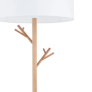 Biała lampa podłogowa na drewnianej nodze TK 5572 z serii ALBERO - Lampy stojące - miniaturka - grafika 3